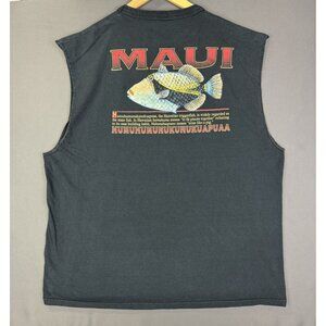 Vintage Y2K Maui Hawaii Triggerfish Art Island Humuhumunukunukuapuaa Rare